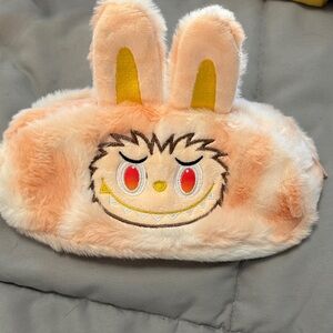 Labubu cosmetic bag with Embroidered Face